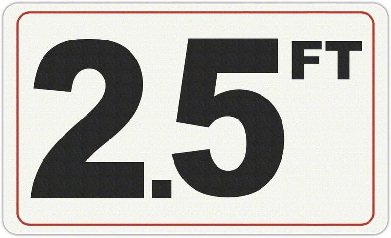 Aquatic Technology Adhesive Pool Depth Markers for Pool and Spas Feet (2.5 FT 10x6 4in Lettering) - Image 1